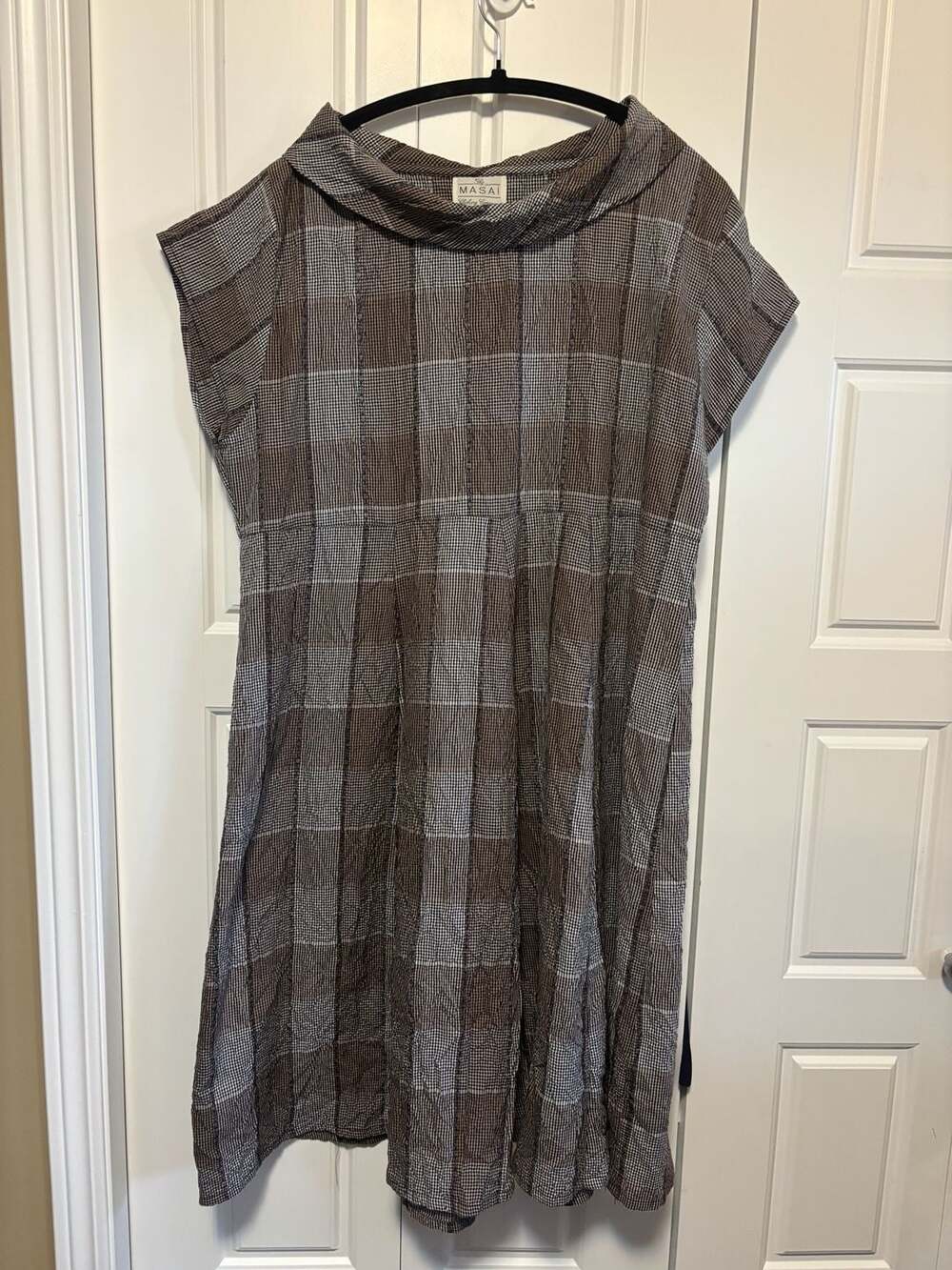 The Masai Clothing Company Plaid Dress Size XL Brown Checkered